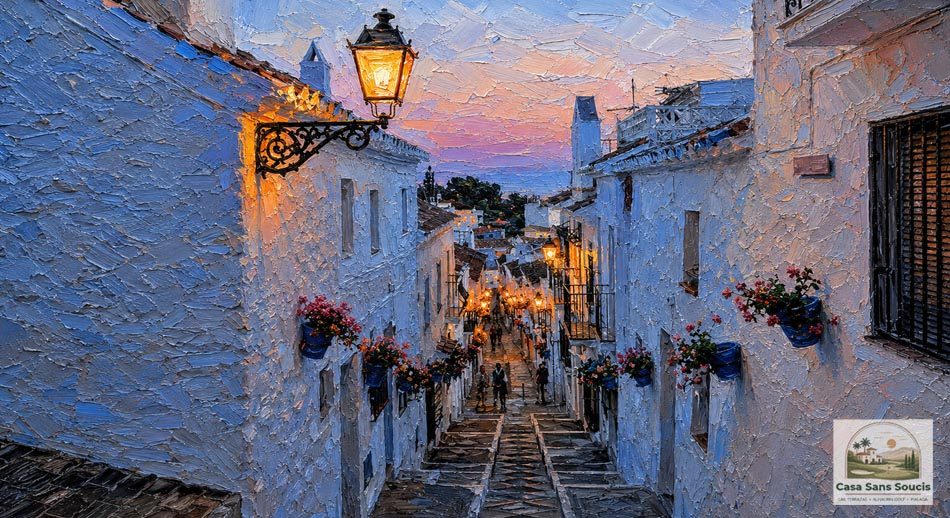 Casa Sans Soucis Old Street Mijas Pueblo painting Alhaurin Golf